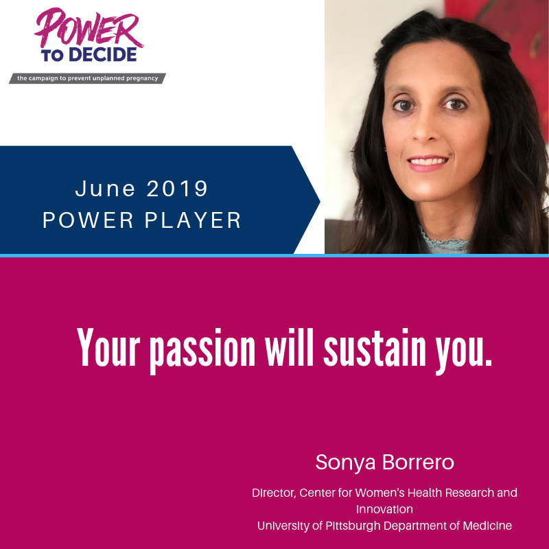 A picture of Borrero and a quote, "Your passion will sustain you."