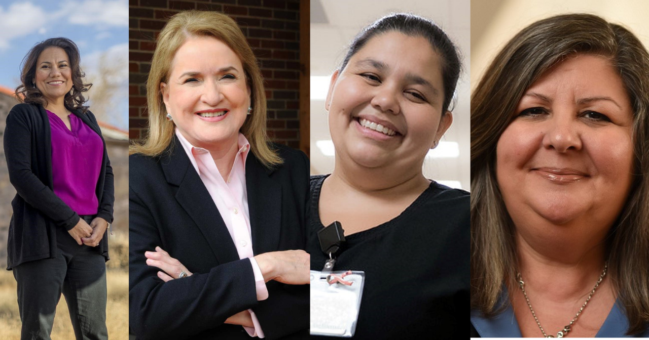 headshots of four of the five women featured in the article 