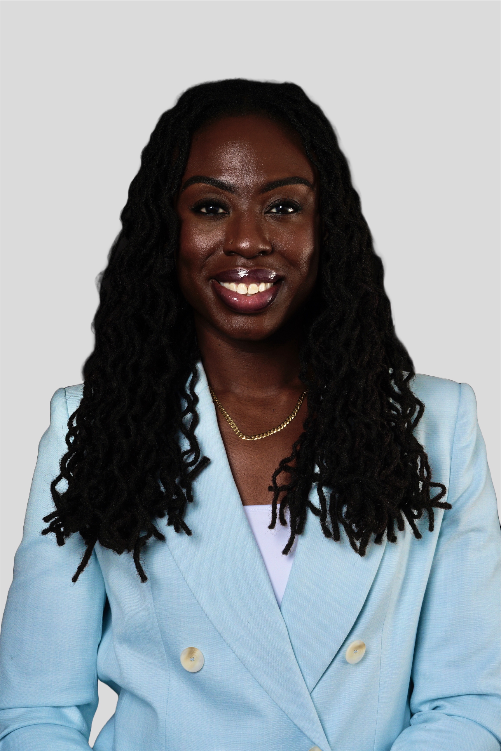 A headshot of Omolara Johnson, Power to Decide's Senior Project Manager. 