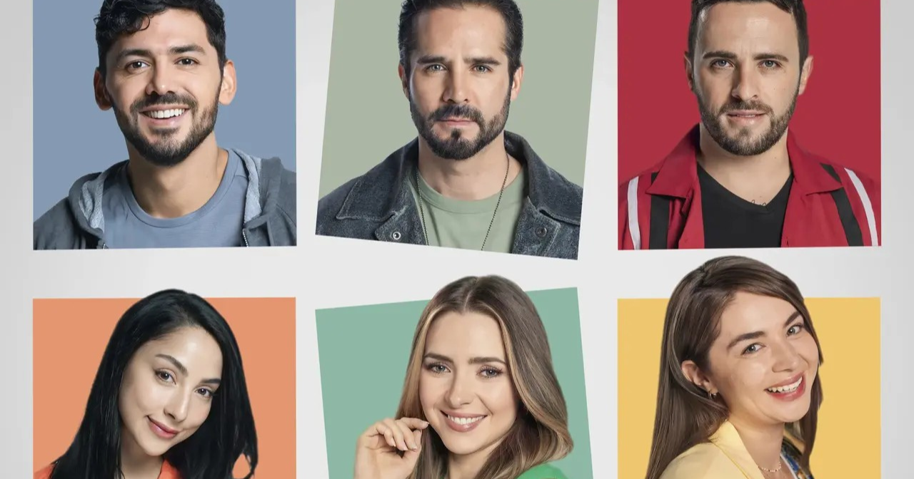 The six main characters of the telenovela Papás Por Conveniencia